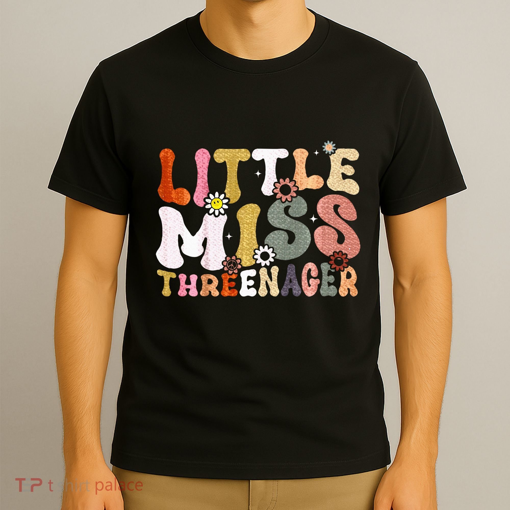 Little Miss Threenager 3rd Birthday Girl Boho T-Shirt