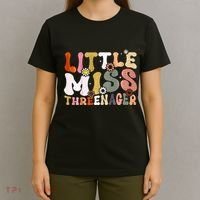 Little Miss Threenager 3rd Birthday Girl Boho T-Shirt thumb 4