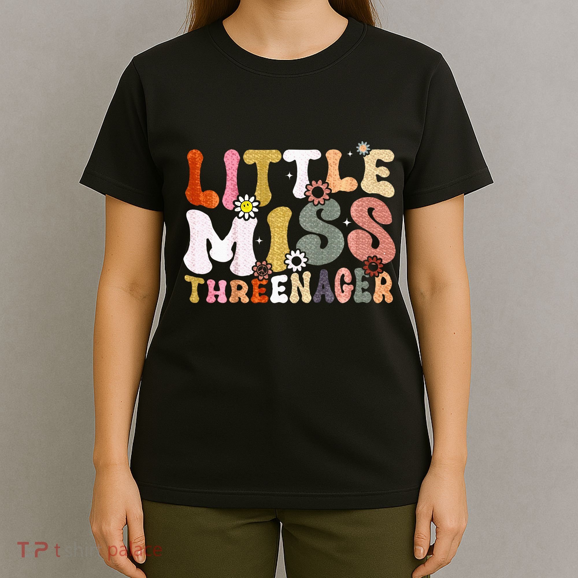 Little Miss Threenager 3rd Birthday Girl Boho T-Shirt