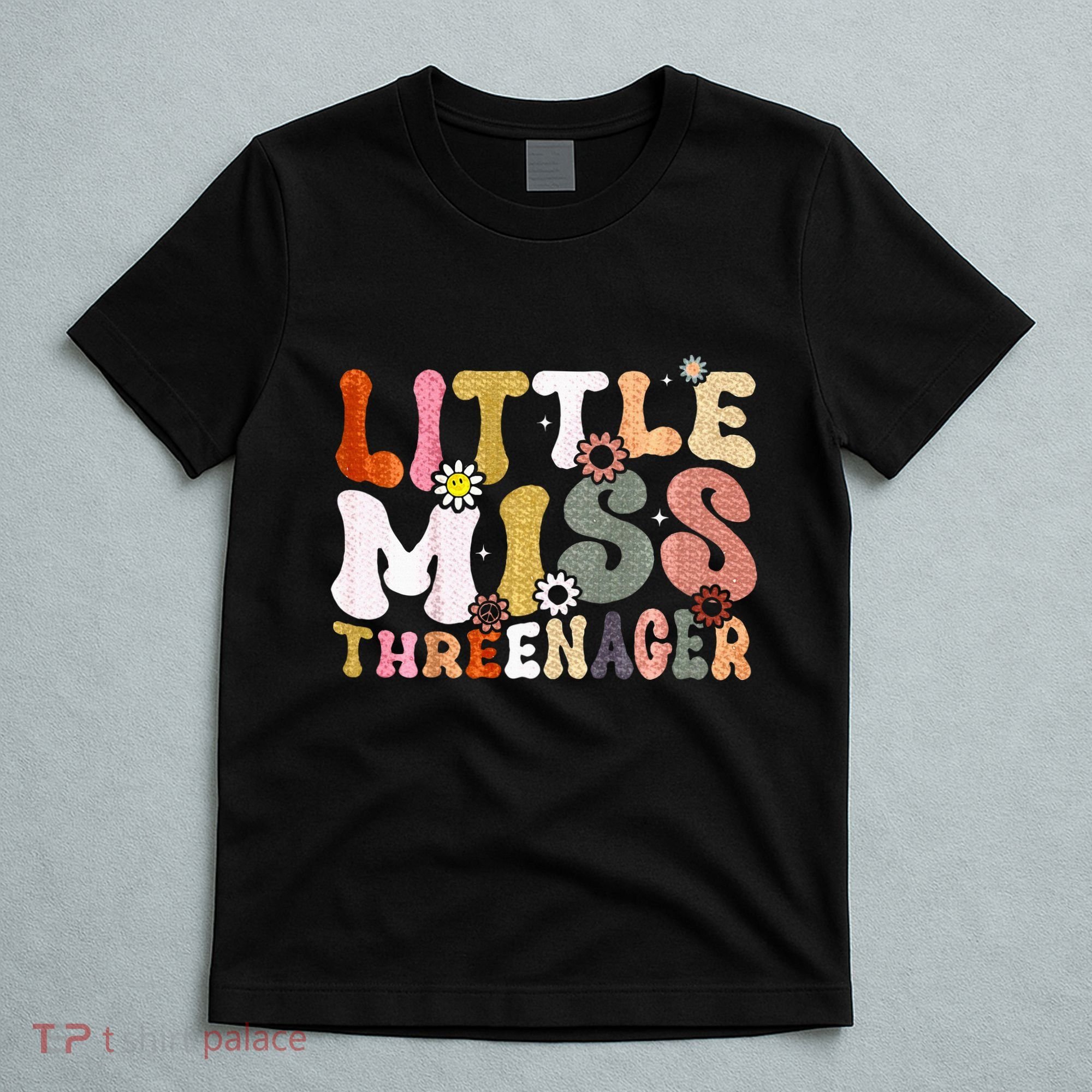 Little Miss Threenager 3rd Birthday Girl Boho T-Shirt