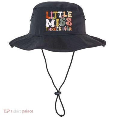 Little Miss Threenager 3rd Birthday Girl Boho Bucket Hat