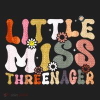 Little Miss Threenager 3rd Birthday Girl Boho Beanie thumb 2