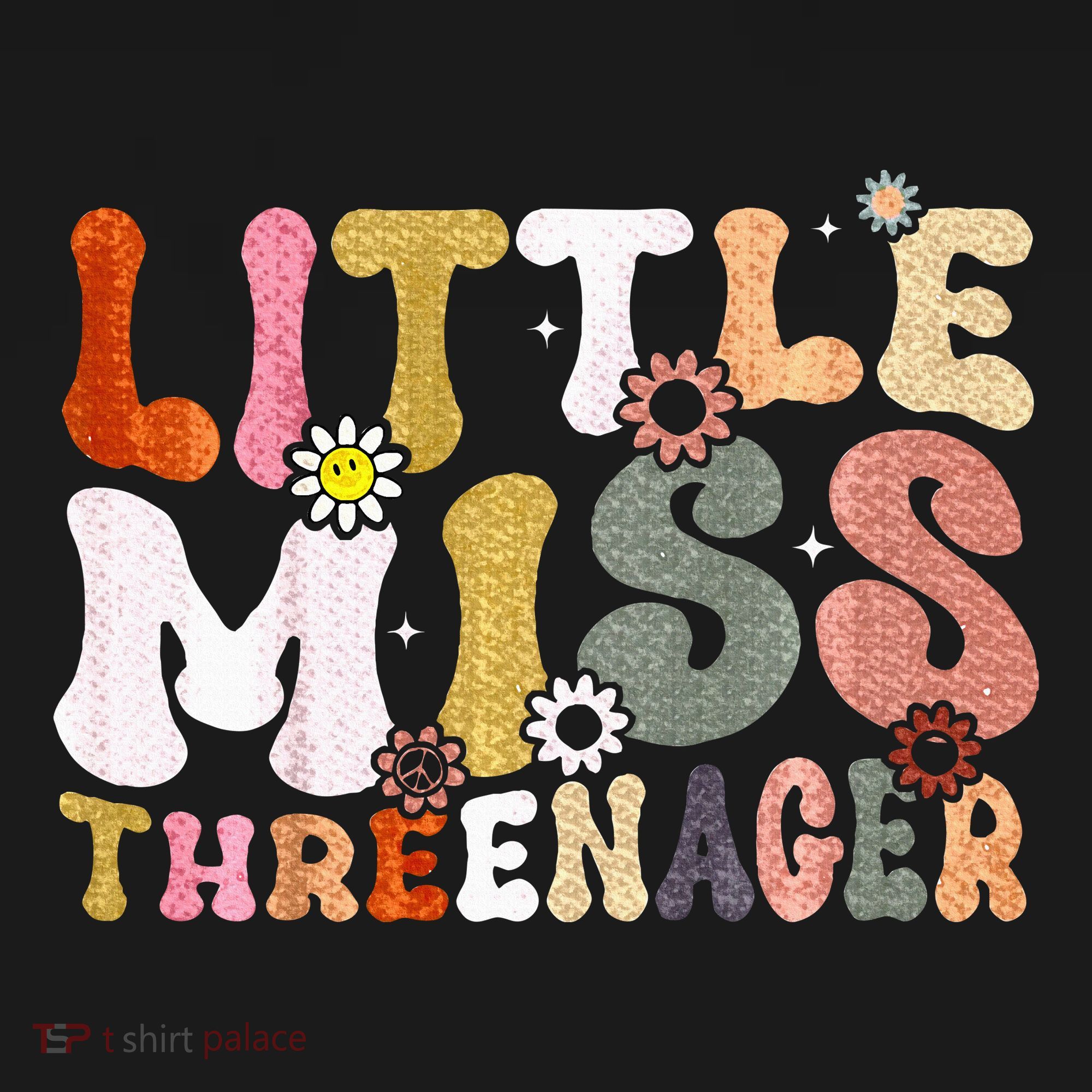 Little Miss Threenager 3rd Birthday Girl Boho Women's Hoodie