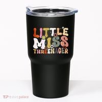Little Miss Threenager 3rd Birthday Girl Boho Tumbler thumb 0