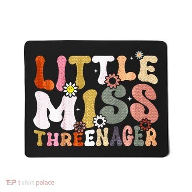 Little Miss Threenager 3rd Birthday Girl Boho Mousepad