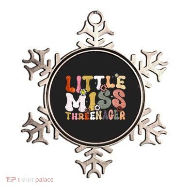 Little Miss Threenager 3rd Birthday Girl Boho Ornament