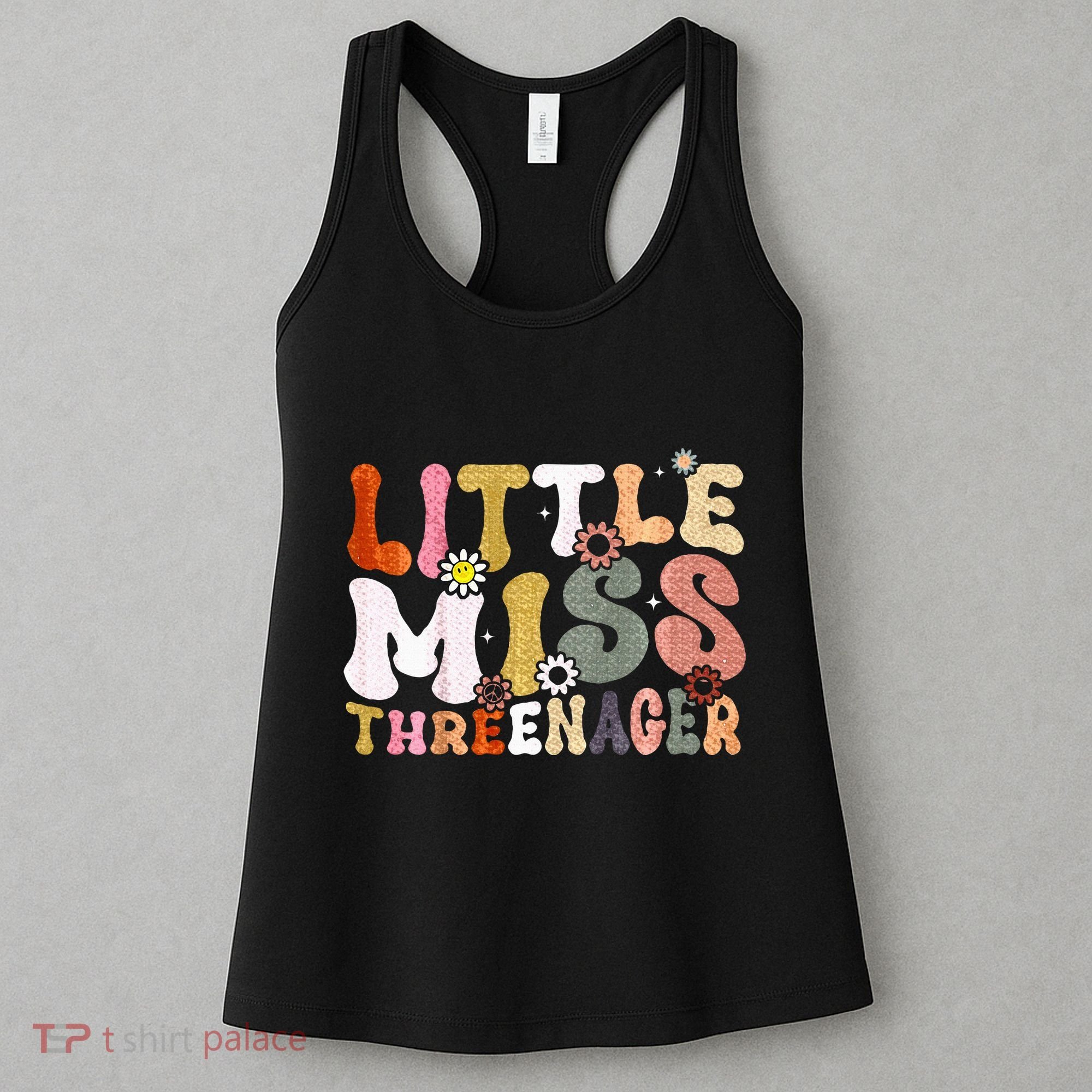 Little Miss Threenager 3rd Birthday Girl Boho Women's Tank Top