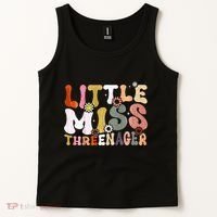Little Miss Threenager 3rd Birthday Girl Boho Tank Top thumb 2