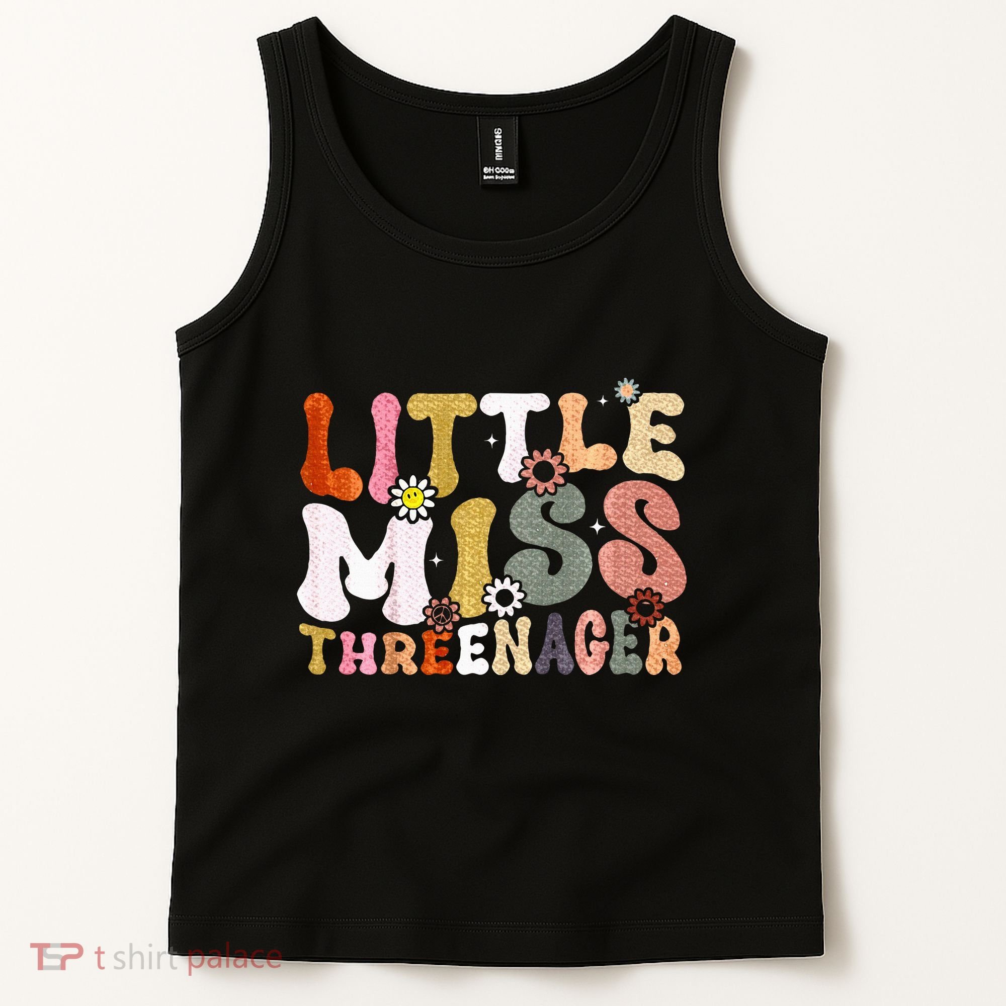 Little Miss Threenager 3rd Birthday Girl Boho Tank Top