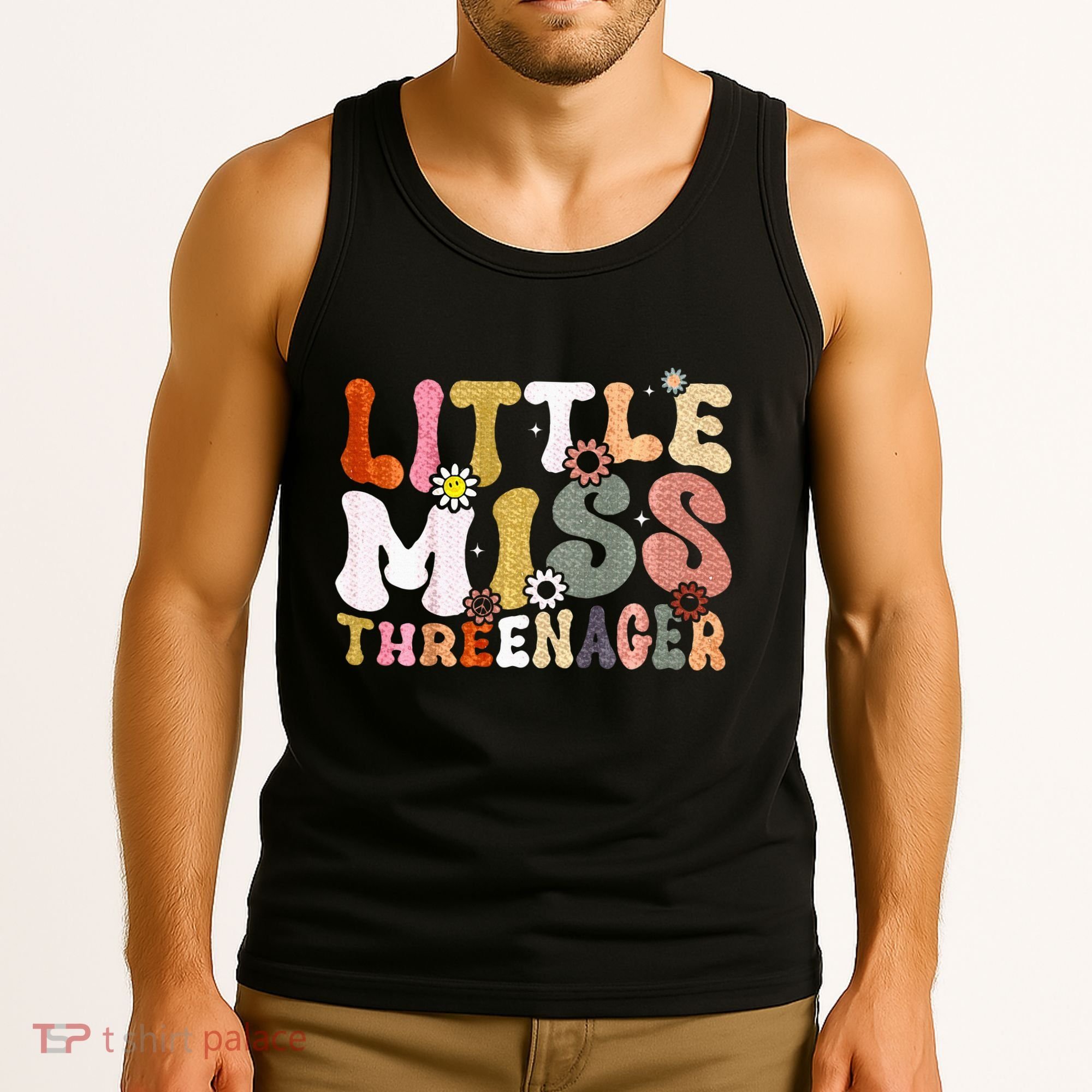 Little Miss Threenager 3rd Birthday Girl Boho Tank Top