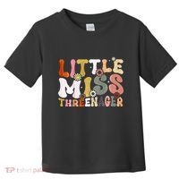 Little Miss Threenager 3rd Birthday Girl Boho Toddler T-Shirt thumb 0