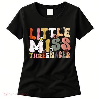 Little Miss Threenager 3rd Birthday Girl Boho Women's T-Shirt