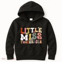 Little Miss Threenager 3rd Birthday Girl Boho Kids Hoodie thumb 0