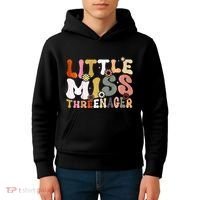 Little Miss Threenager 3rd Birthday Girl Boho Kids Hoodie thumb 4