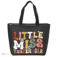 Little Miss Threenager 3rd Birthday Girl Boho Tote Bag thumb 0