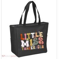 Little Miss Threenager 3rd Birthday Girl Boho Tote Bag thumb 2