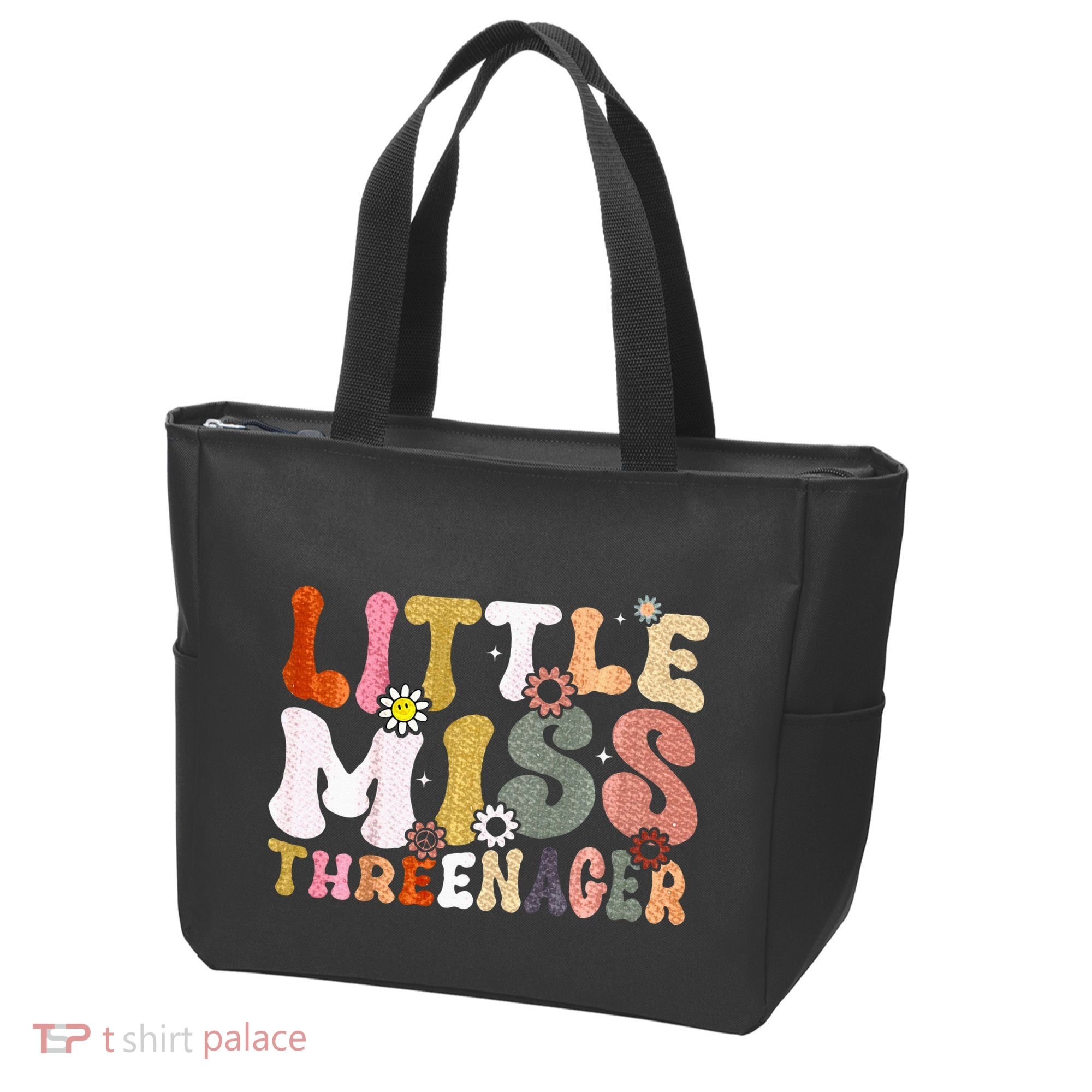 Little Miss Threenager 3rd Birthday Girl Boho Tote Bag