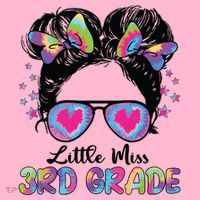 Little Miss Third Grade Girl Back To School 3rd Grade Coaster thumb 2