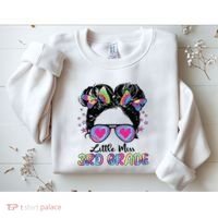 Little Miss Third Grade Girl Back To School 3rd Grade Sweatshirt thumb 2