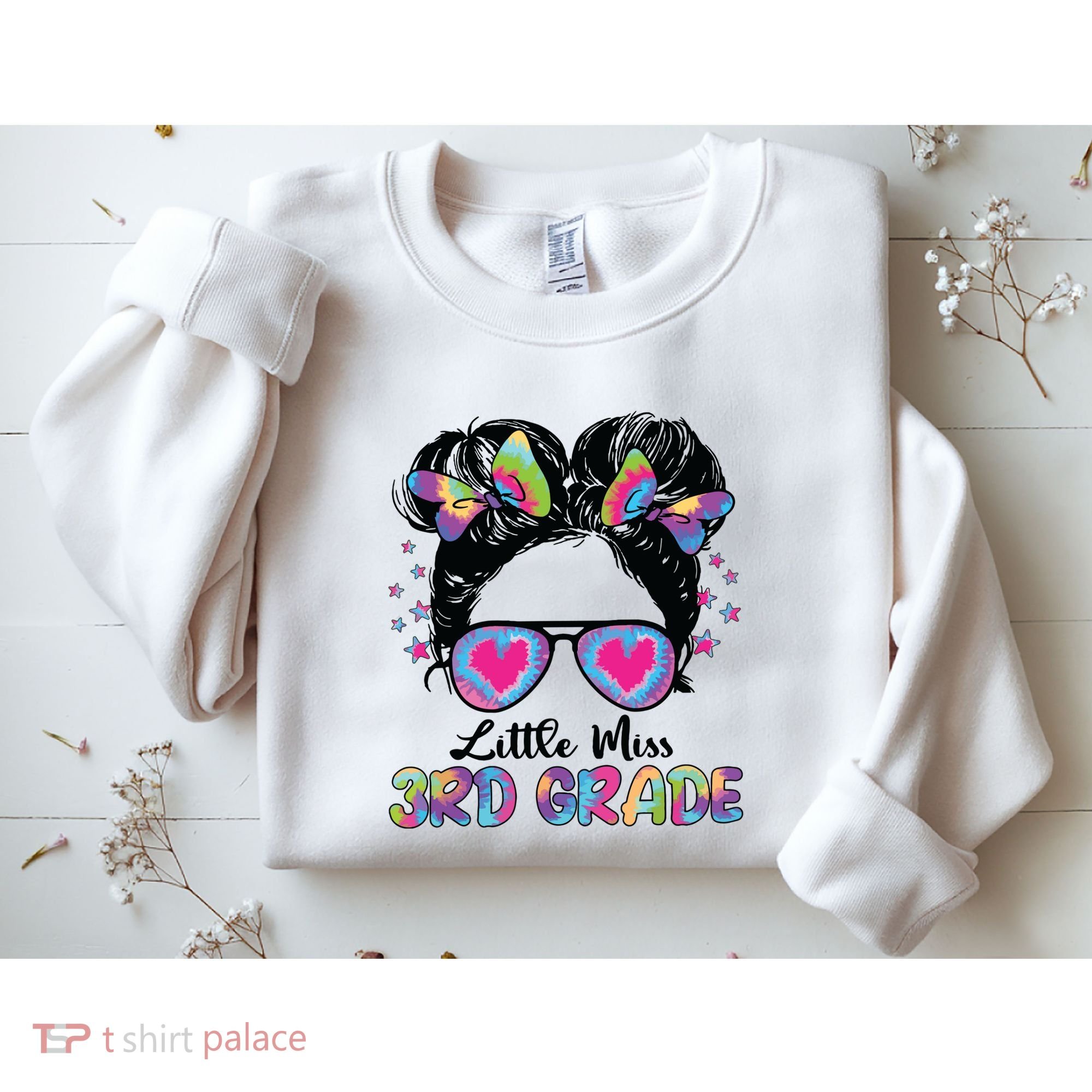 Little Miss Third Grade Girl Back To School 3rd Grade Sweatshirt