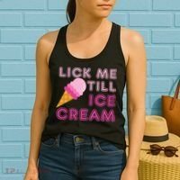 Lick Me Till Ice Cream Funny saying Women's Tank Top thumb 2