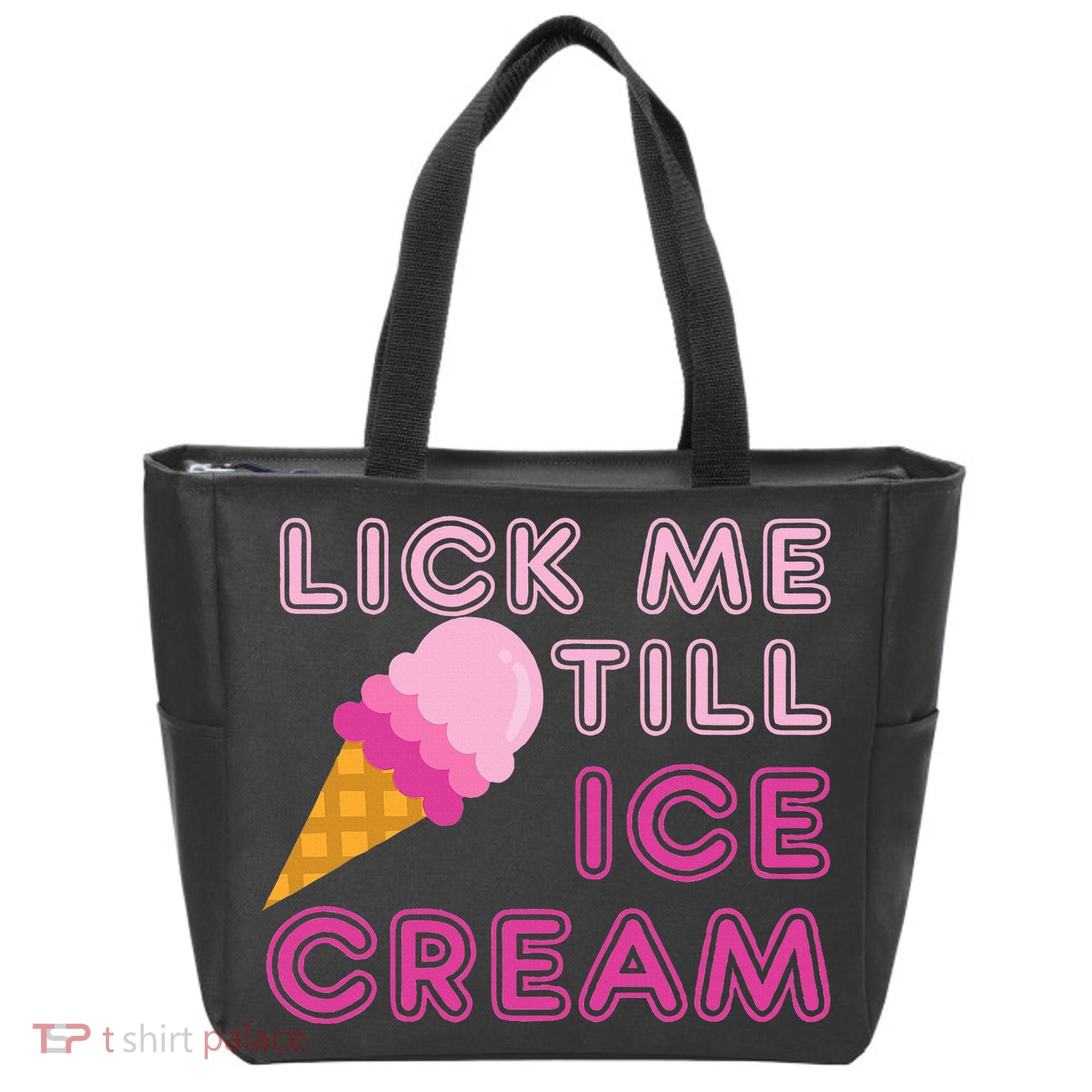 Lick Me Till Ice Cream Funny saying Tote Bag