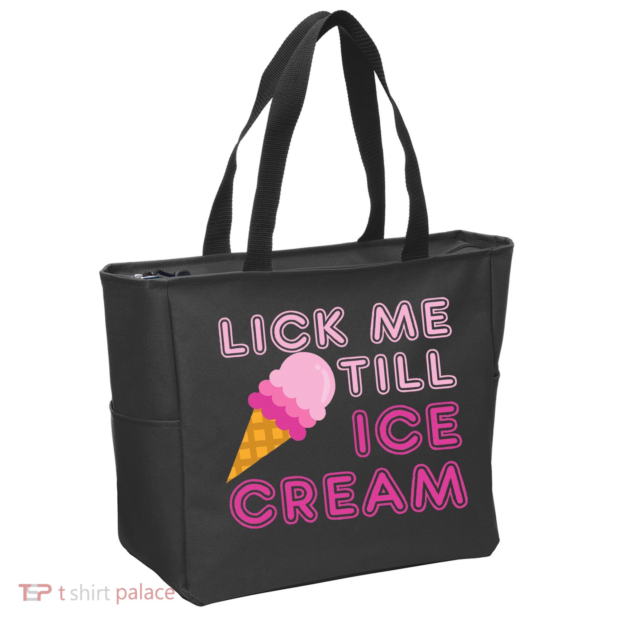 Lick Me Till Ice Cream Funny saying Tote Bag