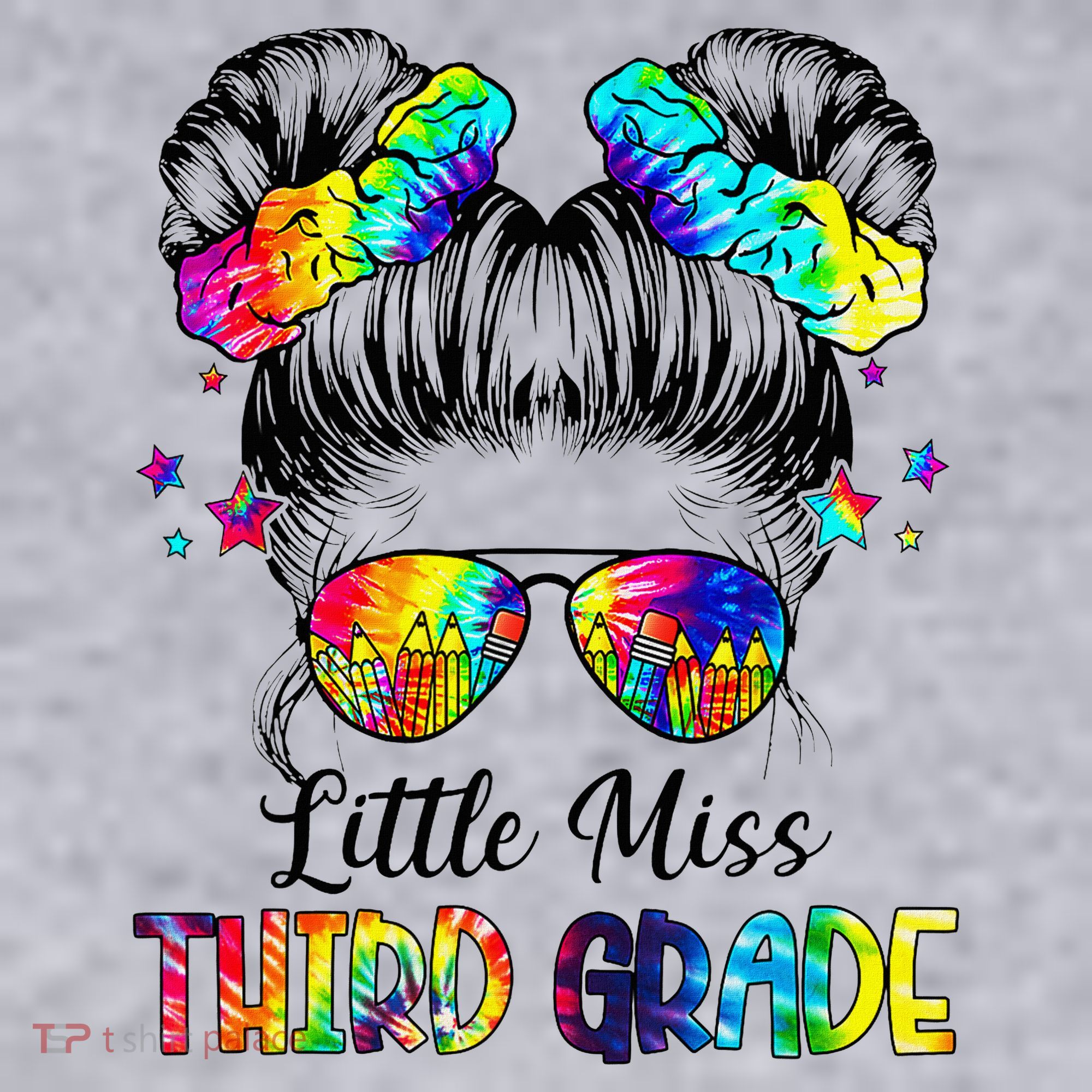 Little Miss Third Grade Messy Bun Back To School Women's Sweatshirt