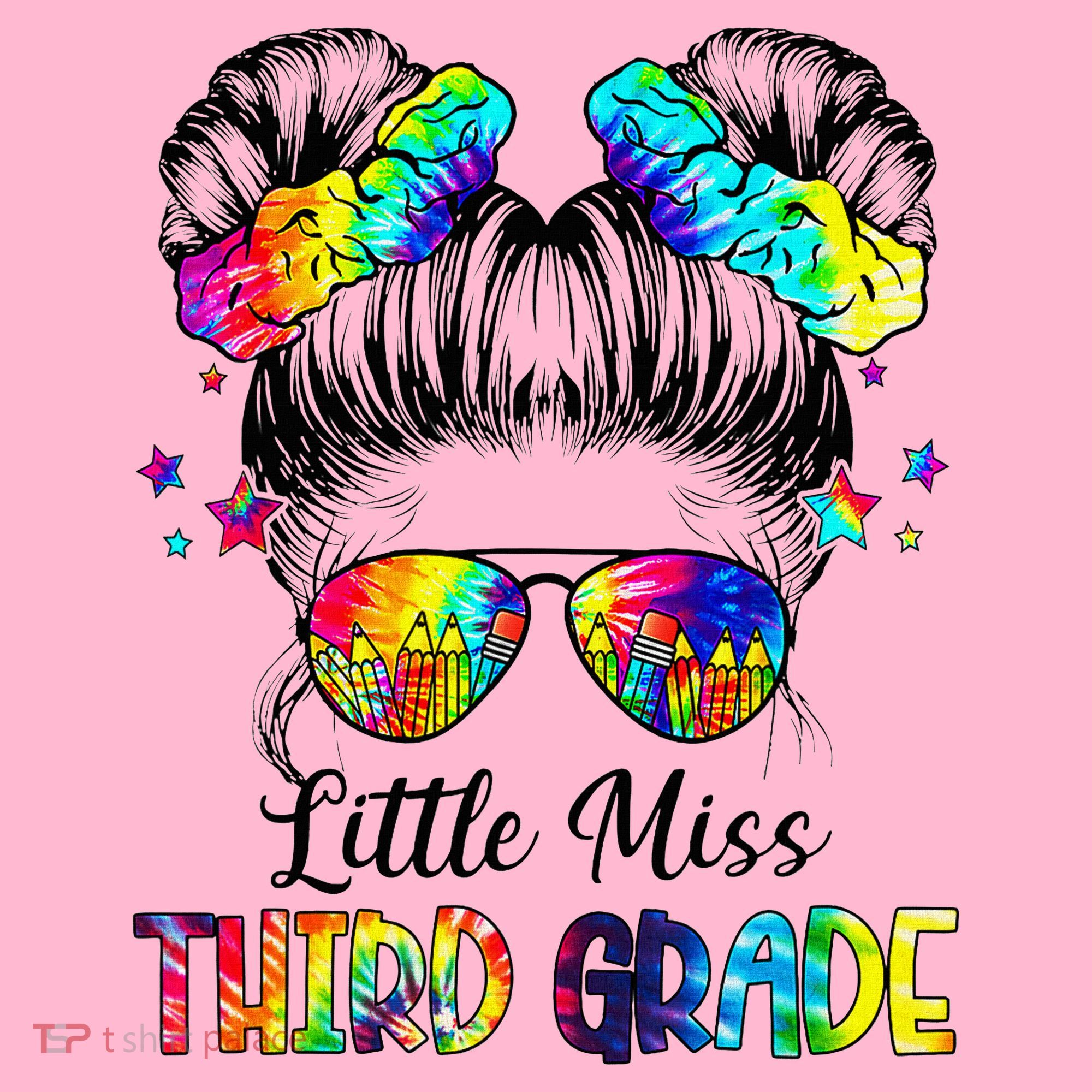 Little Miss Third Grade Messy Bun Back To School Coaster