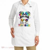 Little Miss Third Grade Messy Bun Back To School Apron thumb 2