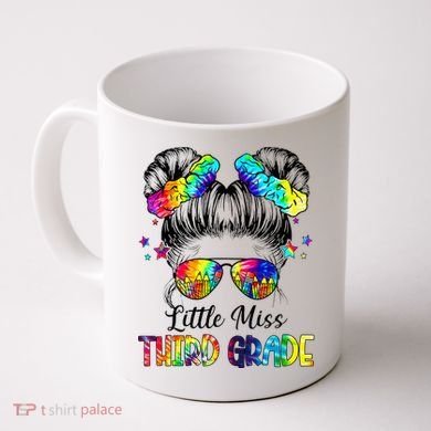 Little Miss Third Grade Messy Bun Back To School Coffee Mug