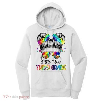 Little Miss Third Grade Messy Bun Back To School Women's Hoodie