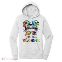 Little Miss Third Grade Messy Bun Back To School Women's Hoodie thumb 0