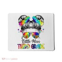 Little Miss Third Grade Messy Bun Back To School Mousepad thumb 0