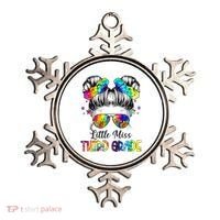 Little Miss Third Grade Messy Bun Back To School Ornament thumb 0