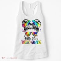 Little Miss Third Grade Messy Bun Back To School Women's Tank Top thumb 0