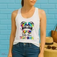 Little Miss Third Grade Messy Bun Back To School Women's Tank Top thumb 2
