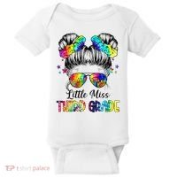 Little Miss Third Grade Messy Bun Back To School Baby Bodysuit thumb 0