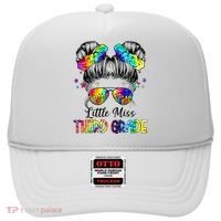 Little Miss Third Grade Messy Bun Back To School Hat thumb 0