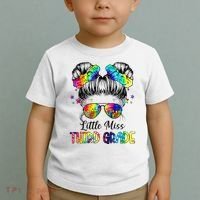 Little Miss Third Grade Messy Bun Back To School Toddler T-Shirt thumb 2