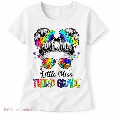 Little Miss Third Grade Messy Bun Back To School Women's T-Shirt