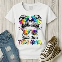 Little Miss Third Grade Messy Bun Back To School Women's T-Shirt thumb 3