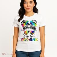 Little Miss Third Grade Messy Bun Back To School Women's T-Shirt thumb 4