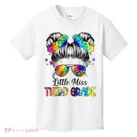 Little Miss Third Grade Messy Bun Back To School Kids T-Shirt thumb 0