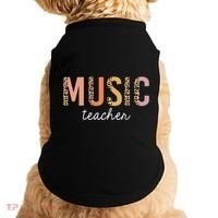 Leopard Music Teacher Cute Back To School Supplies Gift Doggie Tank thumb 0