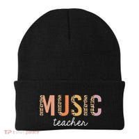 Leopard Music Teacher Cute Back To School Supplies Gift Beanie thumb 0