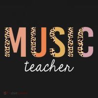 Leopard Music Teacher Cute Back To School Supplies Gift Women's Hoodie thumb 2