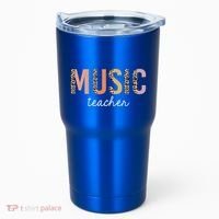 Leopard Music Teacher Cute Back To School Supplies Gift Tumbler thumb 0
