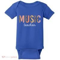 Leopard Music Teacher Cute Back To School Supplies Gift Baby Bodysuit thumb 0