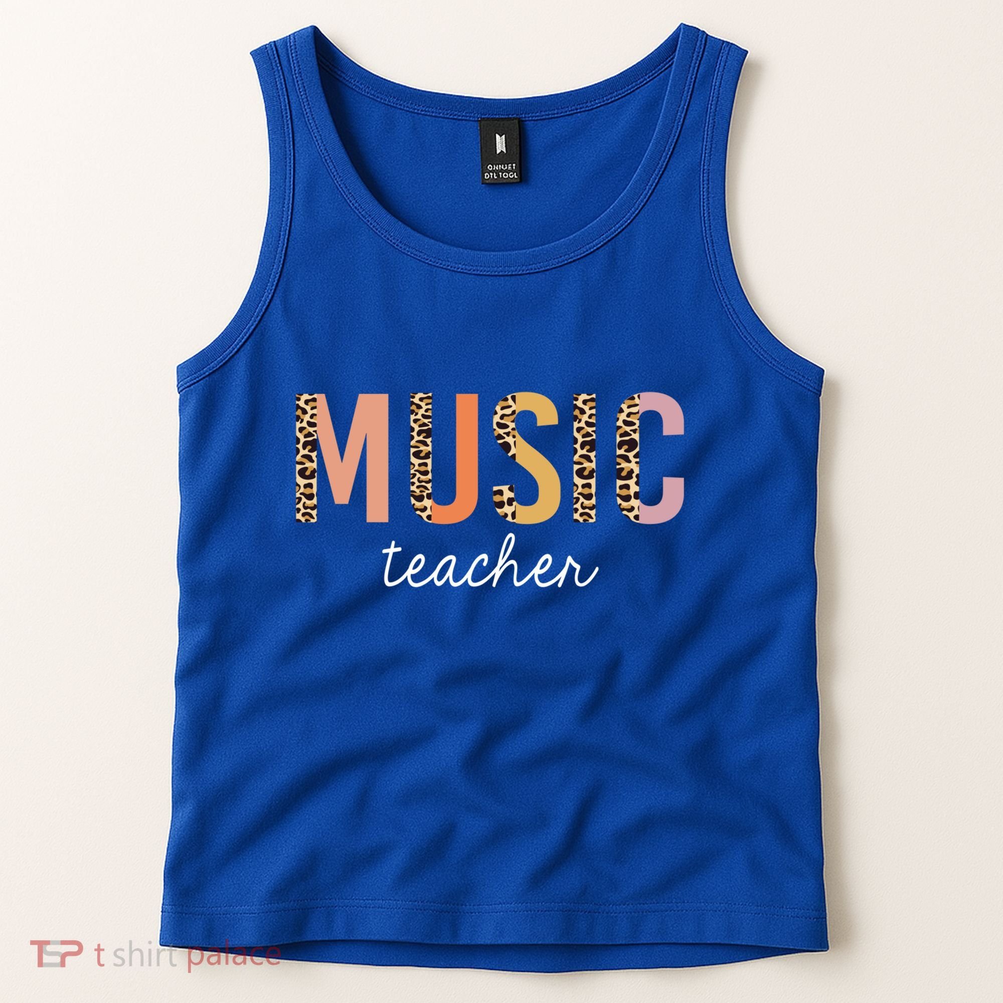 Leopard Music Teacher Cute Back To School Supplies Gift Tank Top